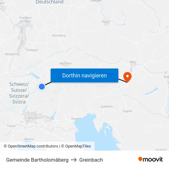 Gemeinde Bartholomäberg to Greinbach map