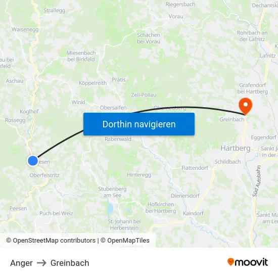 Anger to Greinbach map