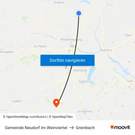 Gemeinde Neudorf Im Weinviertel to Greinbach map