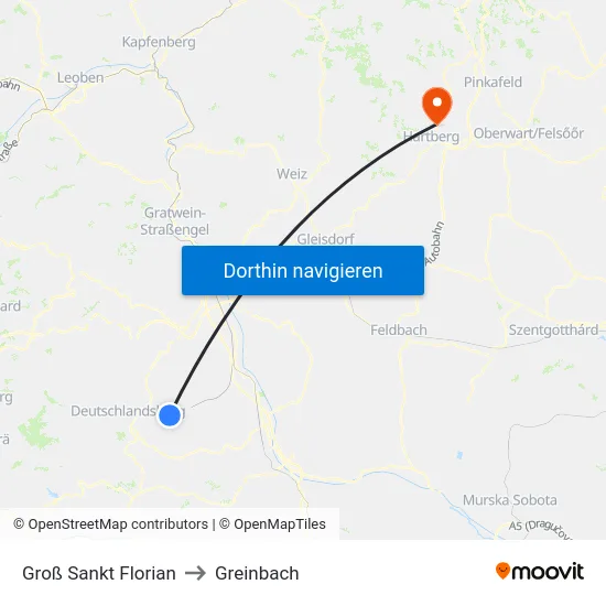 Groß Sankt Florian to Greinbach map