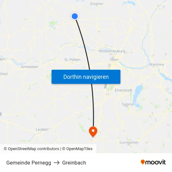 Gemeinde Pernegg to Greinbach map