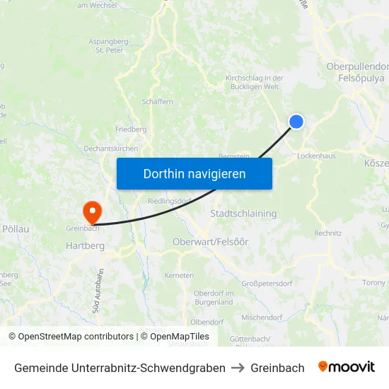 Gemeinde Unterrabnitz-Schwendgraben to Greinbach map