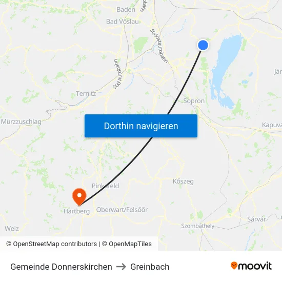 Gemeinde Donnerskirchen to Greinbach map
