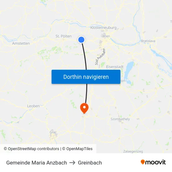 Gemeinde Maria Anzbach to Greinbach map