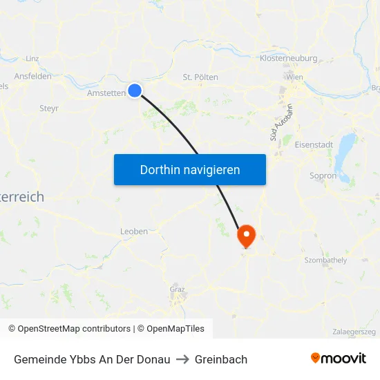 Gemeinde Ybbs An Der Donau to Greinbach map