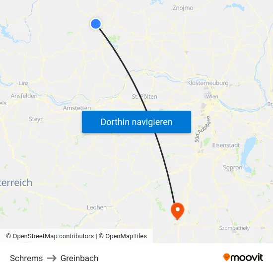 Schrems to Greinbach map