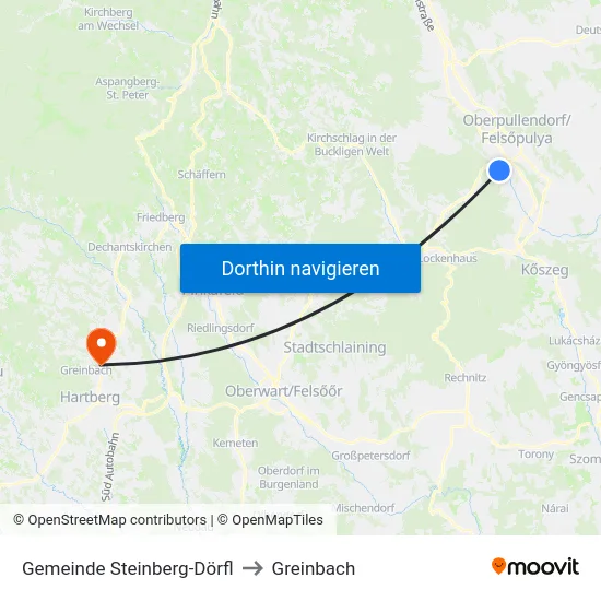 Gemeinde Steinberg-Dörfl to Greinbach map