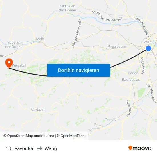 10., Favoriten to Wang map