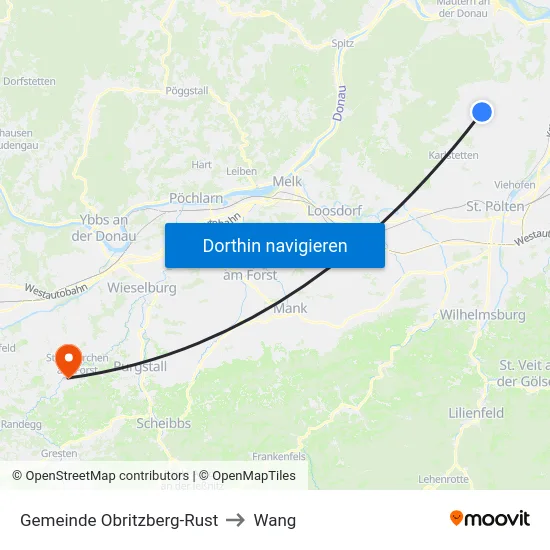 Gemeinde Obritzberg-Rust to Wang map