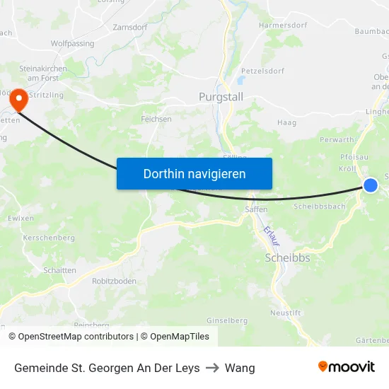 Gemeinde St. Georgen An Der Leys to Wang map