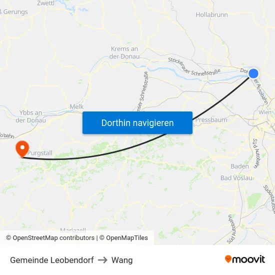 Gemeinde Leobendorf to Wang map