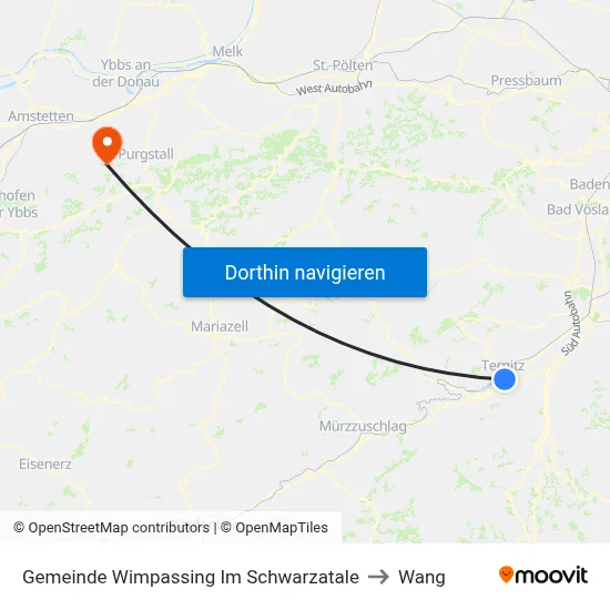 Gemeinde Wimpassing Im Schwarzatale to Wang map
