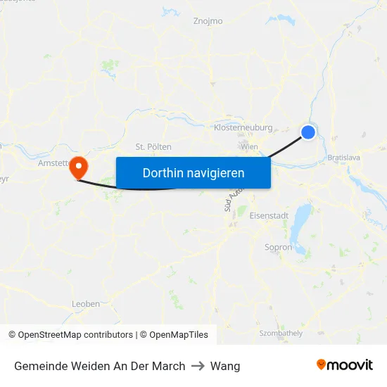 Gemeinde Weiden An Der March to Wang map