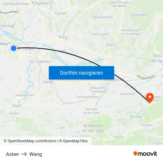 Asten to Wang map