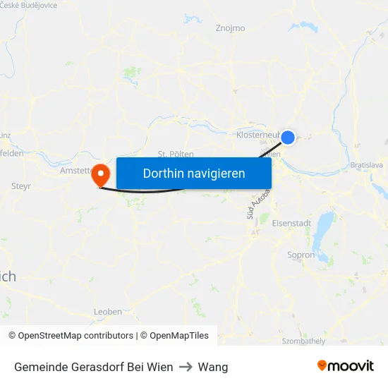Gemeinde Gerasdorf Bei Wien to Wang map
