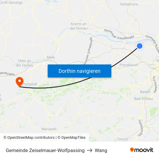 Gemeinde Zeiselmauer-Wolfpassing to Wang map