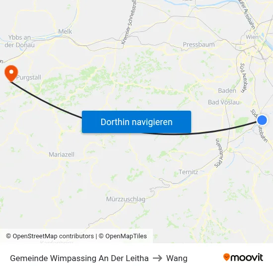 Gemeinde Wimpassing An Der Leitha to Wang map