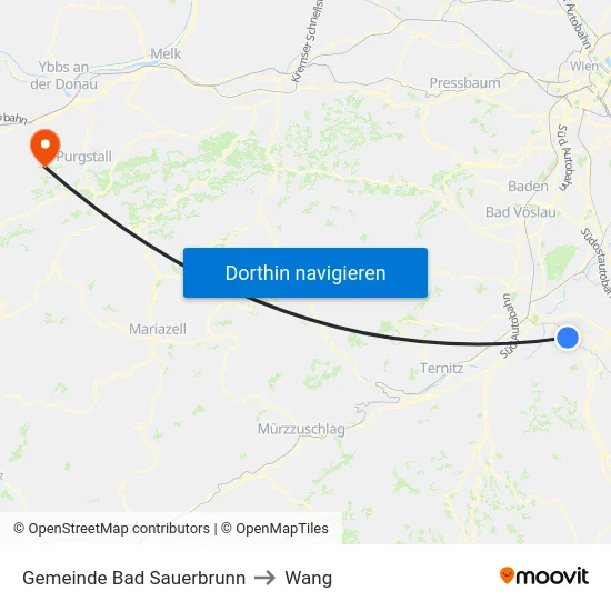 Gemeinde Bad Sauerbrunn to Wang map