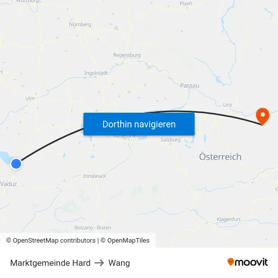 Marktgemeinde Hard to Wang map