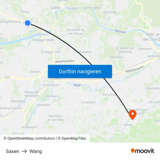 Saxen to Wang map