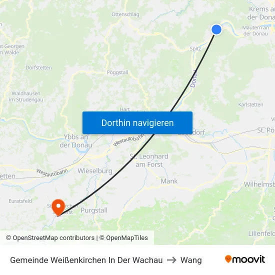 Gemeinde Weißenkirchen In Der Wachau to Wang map