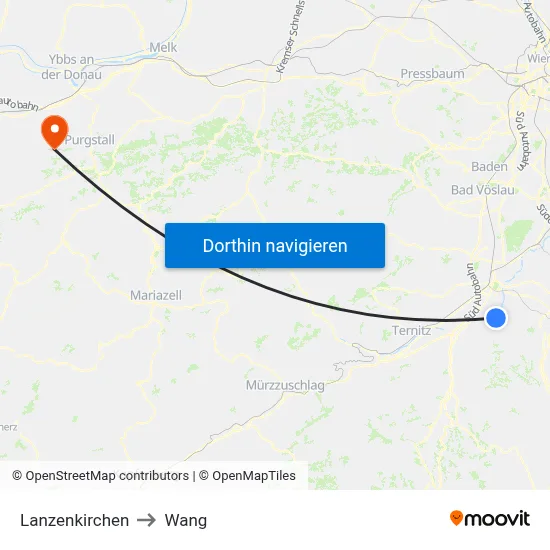 Lanzenkirchen to Wang map