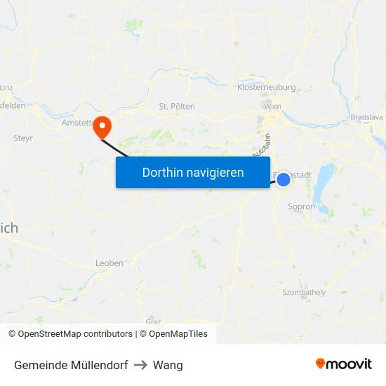 Gemeinde Müllendorf to Wang map