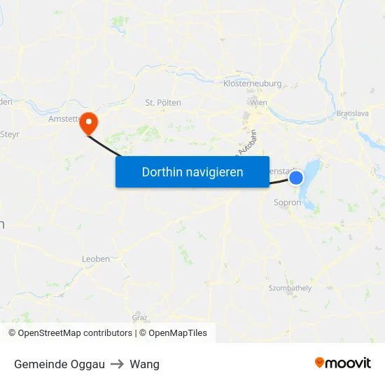 Gemeinde Oggau to Wang map