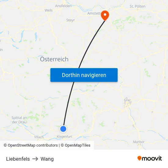 Liebenfels to Wang map
