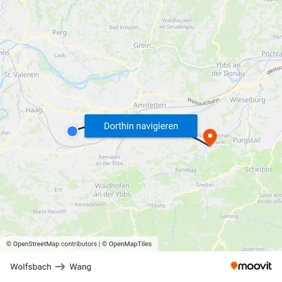 Wolfsbach to Wang map