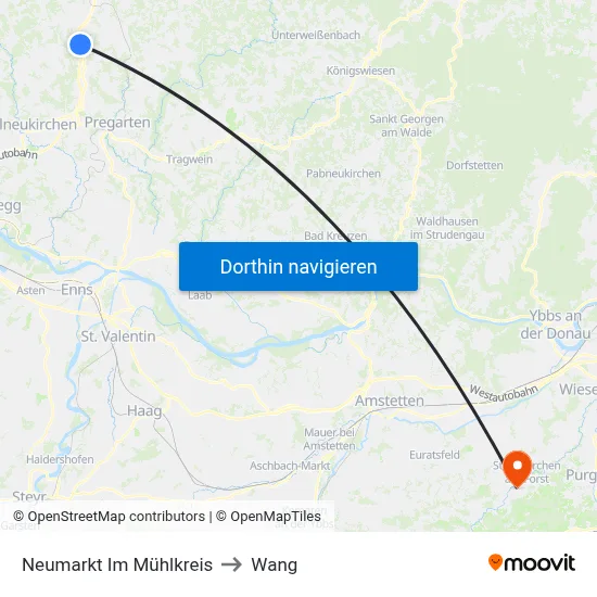 Neumarkt Im Mühlkreis to Wang map