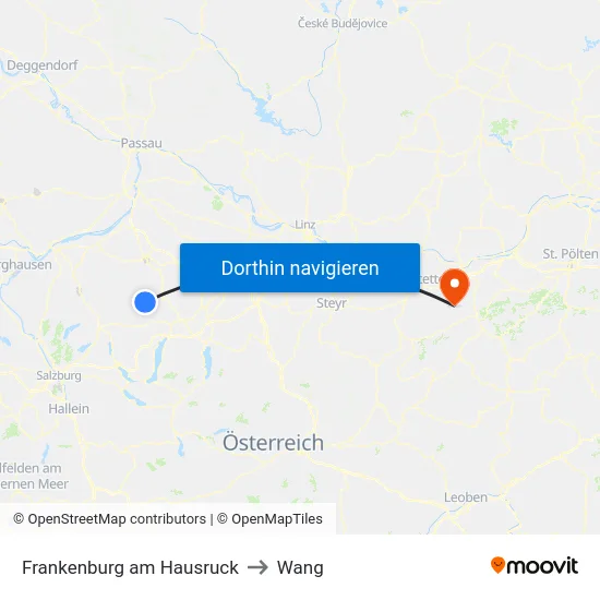 Frankenburg am Hausruck to Wang map