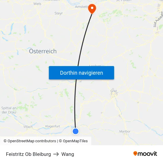 Feistritz Ob Bleiburg to Wang map