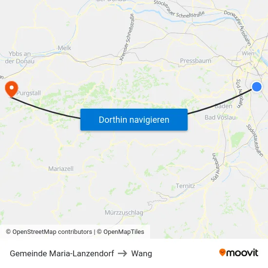 Gemeinde Maria-Lanzendorf to Wang map