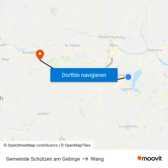 Gemeinde Schützen am Gebirge to Wang map