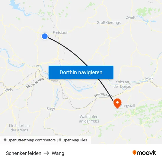 Schenkenfelden to Wang map
