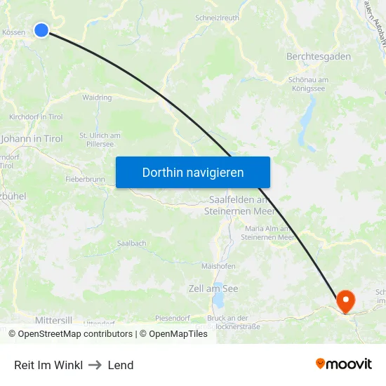 Reit Im Winkl to Lend map