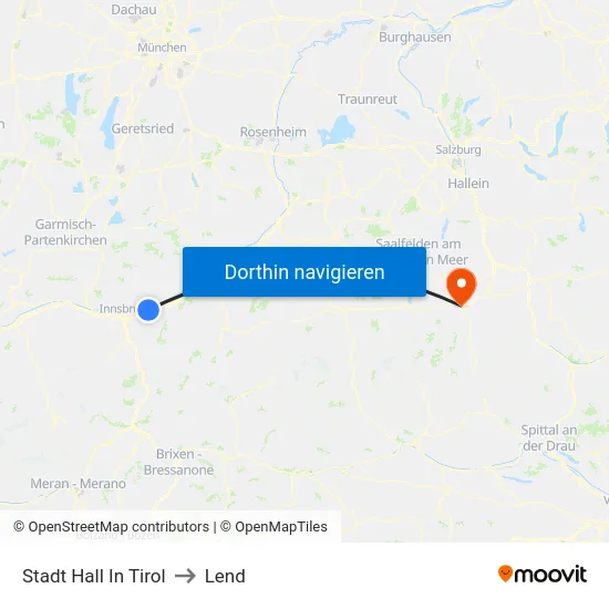 Stadt Hall In Tirol to Lend map