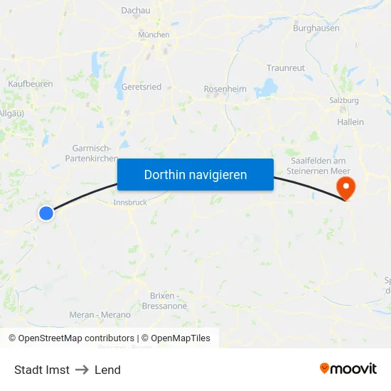 Stadt Imst to Lend map
