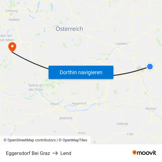 Eggersdorf Bei Graz to Lend map