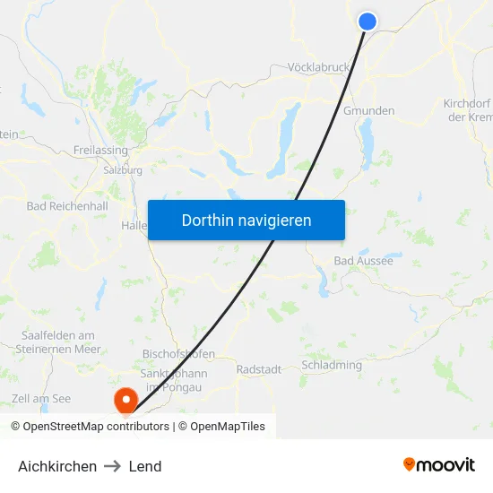 Aichkirchen to Lend map