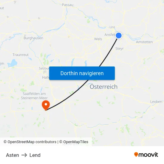 Asten to Lend map