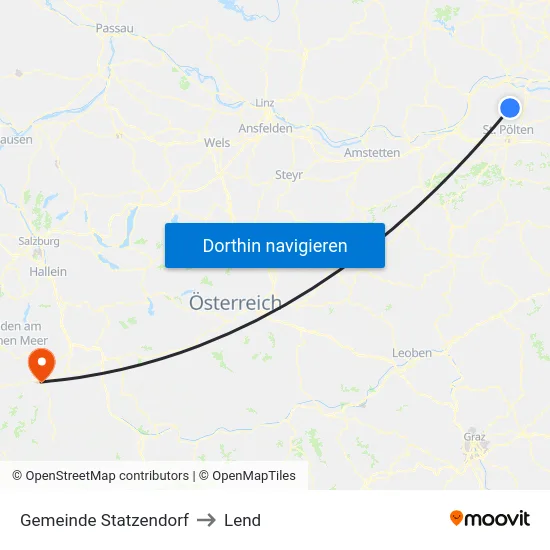Gemeinde Statzendorf to Lend map