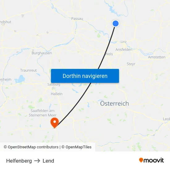 Helfenberg to Lend map