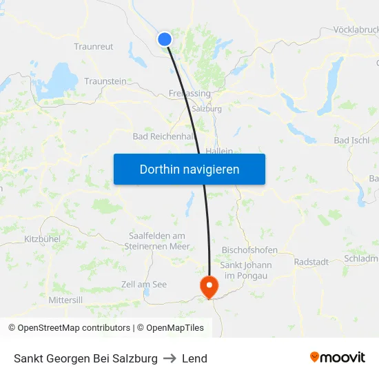 Sankt Georgen Bei Salzburg to Lend map