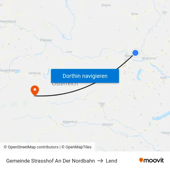 Gemeinde Strasshof An Der Nordbahn to Lend map