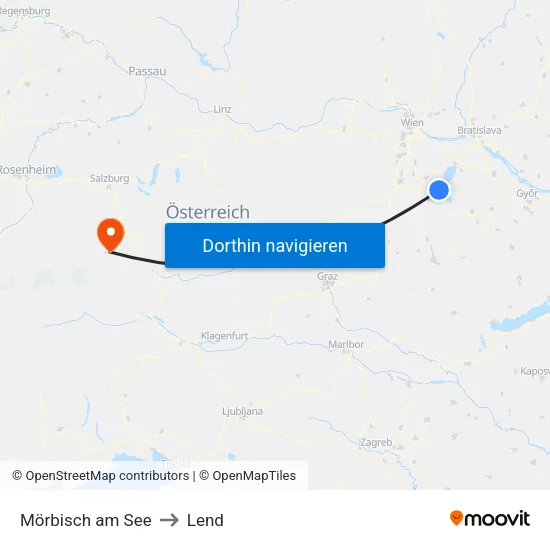 Mörbisch am See to Lend map