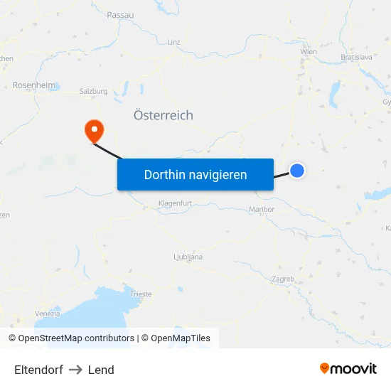 Eltendorf to Lend map