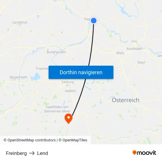 Freinberg to Lend map