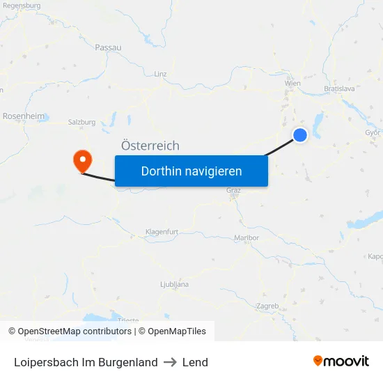 Loipersbach Im Burgenland to Lend map